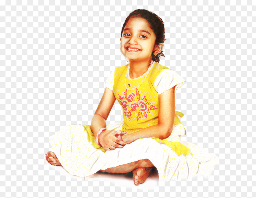 Child Model Sitting Background PNG