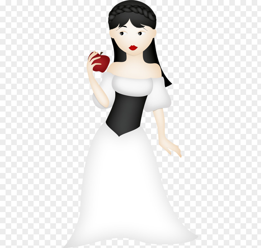 Eating Apple Snow Princess White Fairy Tale Illustration PNG