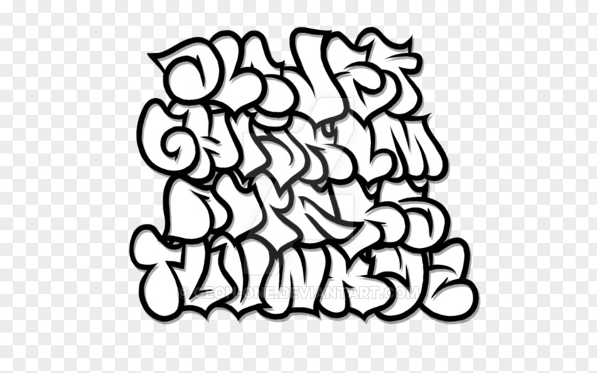 Graffiti Alfabeto Alphabet Letter Tag PNG