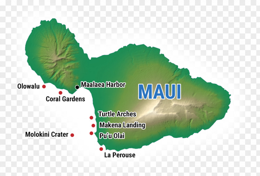 Map Molokini Kahoolawe Snorkeling Maui Classic Charters, Inc. Magic Adventure Snorkel PNG