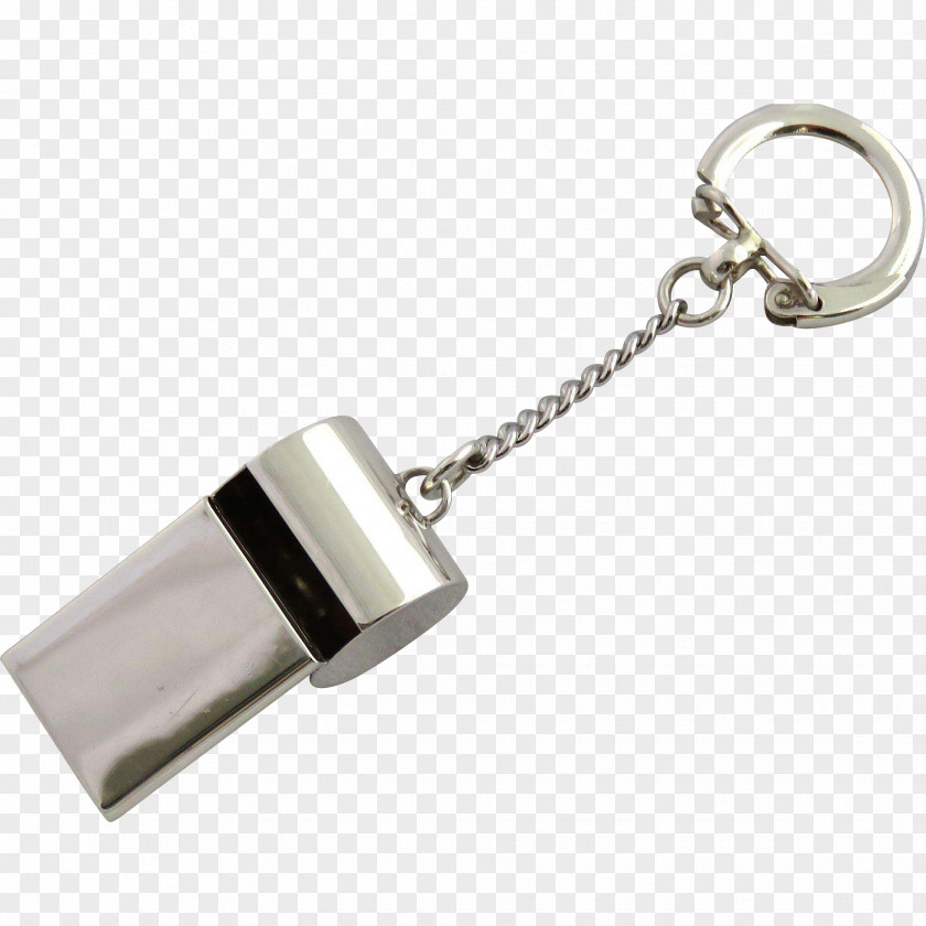 Silver Key Chains Sterling Whistle PNG