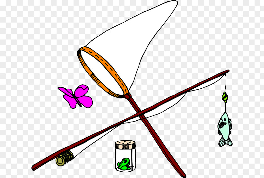 Fishing Pole Butterfly Net Clip Art PNG