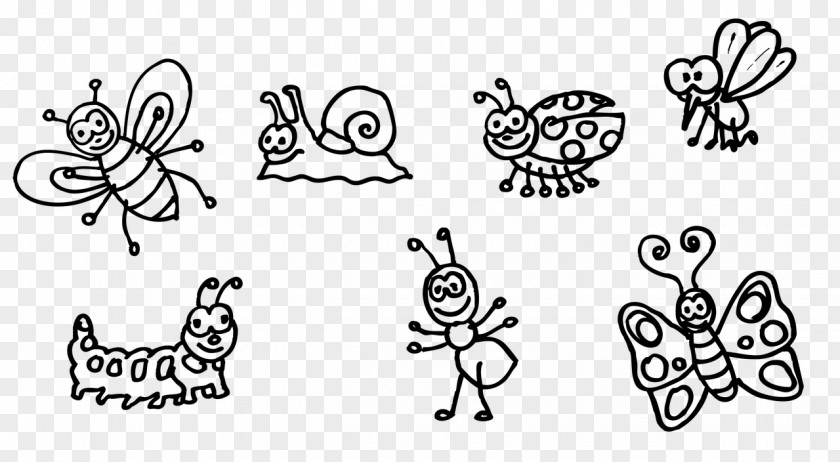 Insect Number Bee Drawing Clip Art PNG