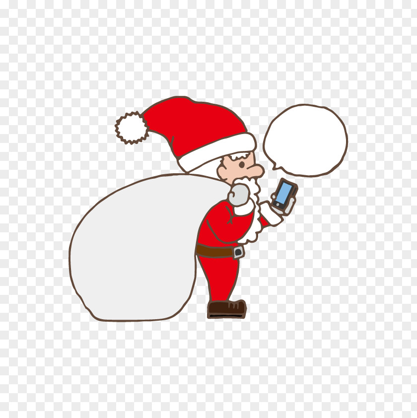 Santa Claus Smartphone Illustration Christmas Day Clip Art PNG