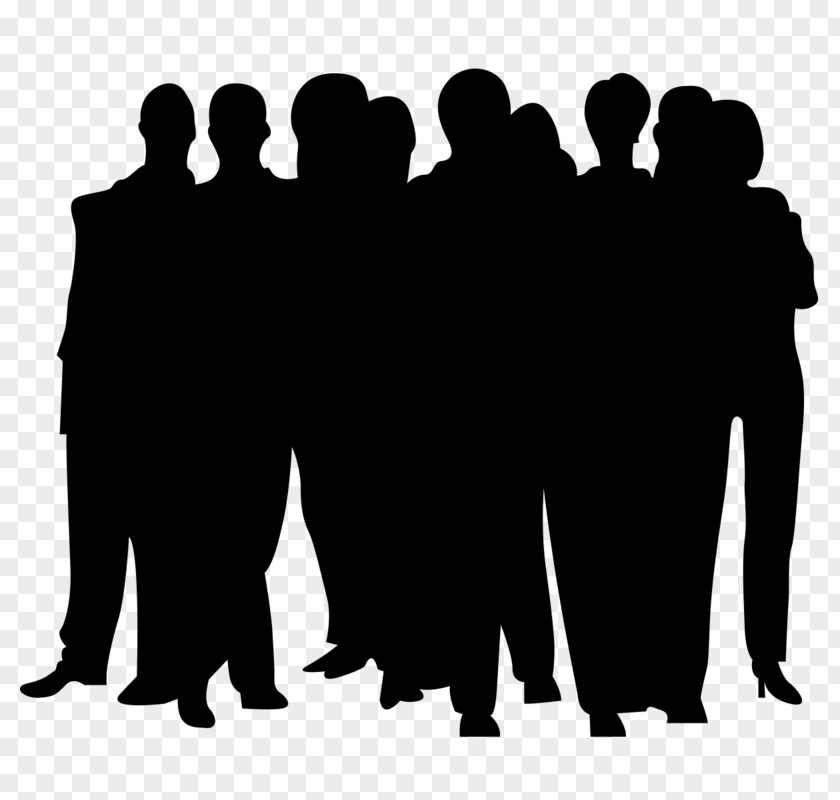 Silhouette Crowd Drawing Clip Art PNG