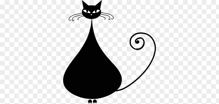 Simple Cat Cliparts Black Kitten Drawing PNG