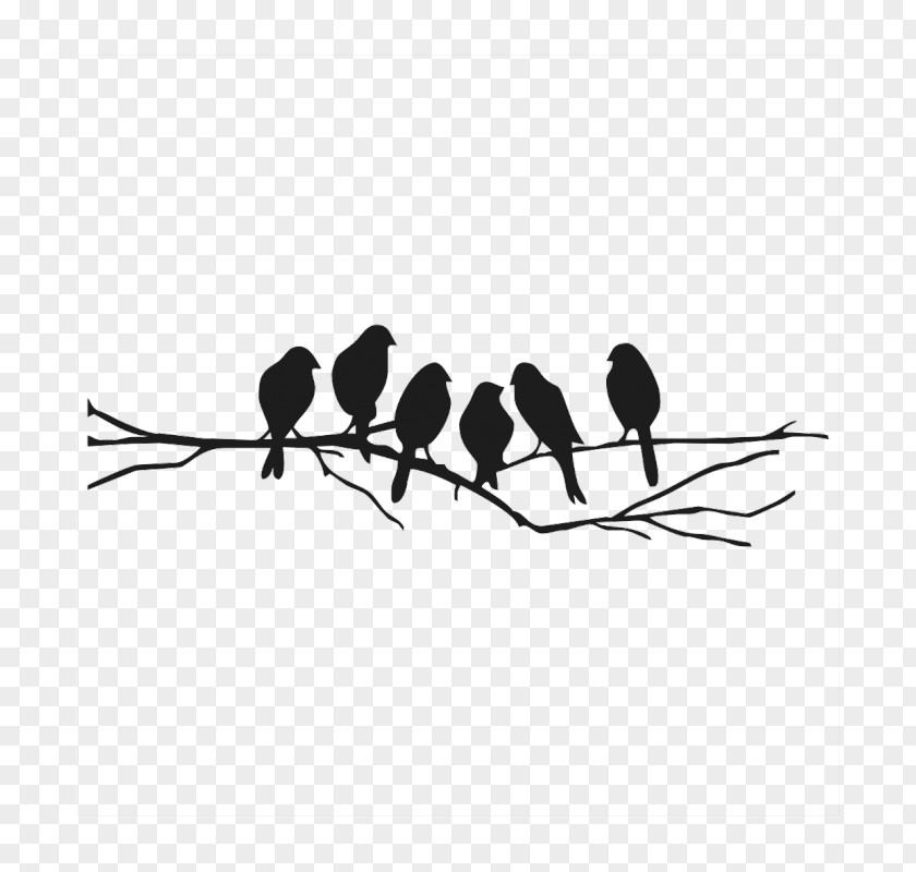 Bird Lovebird Wall Decal Silhouette Stencil PNG