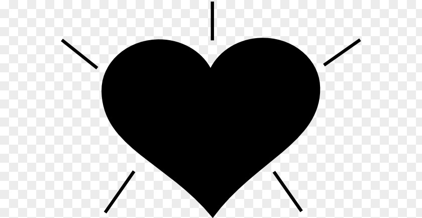 Black Heart Line Point Angle White Clip Art PNG
