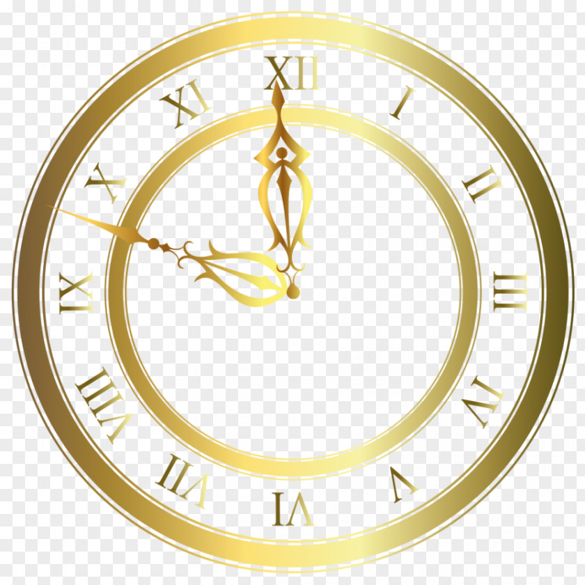 Gold Clock Face Alarm Clocks Clip Art PNG
