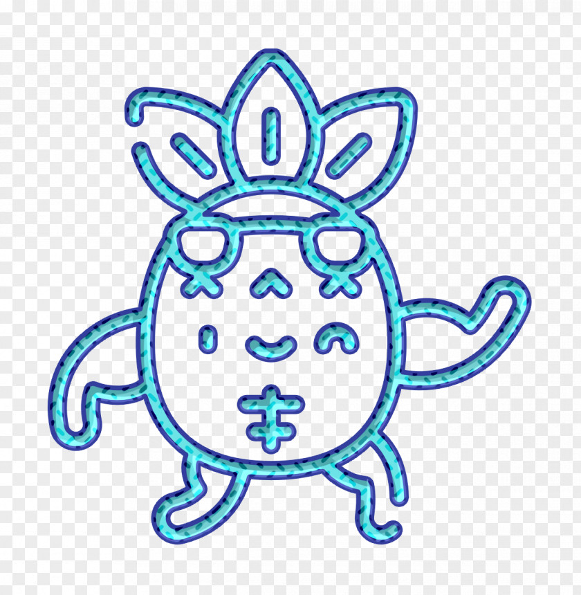 Pineapple Character Icon Strong PNG
