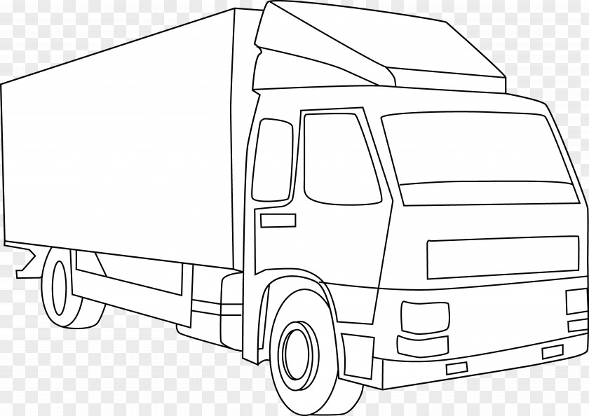 Truck Outline Pickup Car Line Art Clip PNG