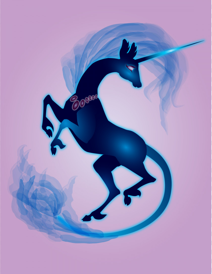 Unicorn Horse Hue Blue Art PNG
