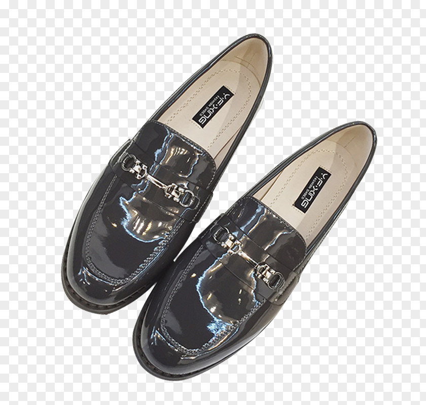 British Retro Flat Low-heeled Shoes Round Slipper Slip-on Shoe Adidas PNG