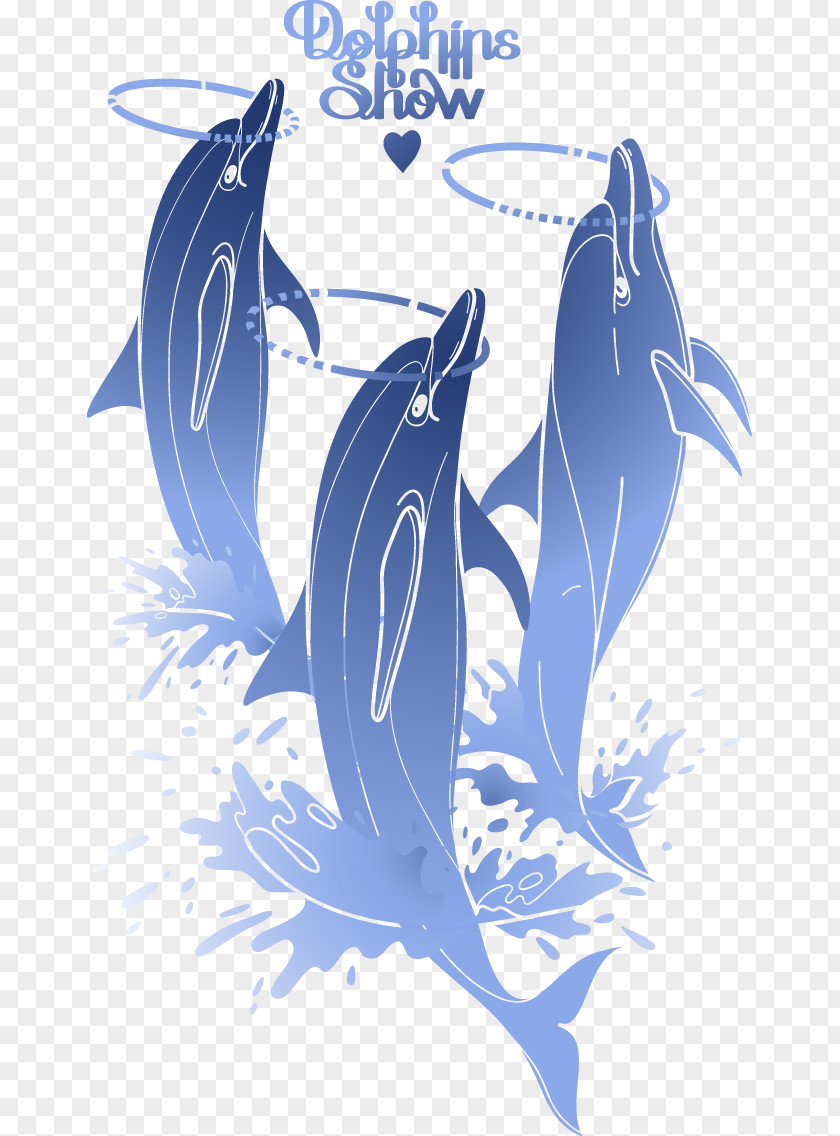 Dolphin Poster Design Wall Decal Sticker PNG