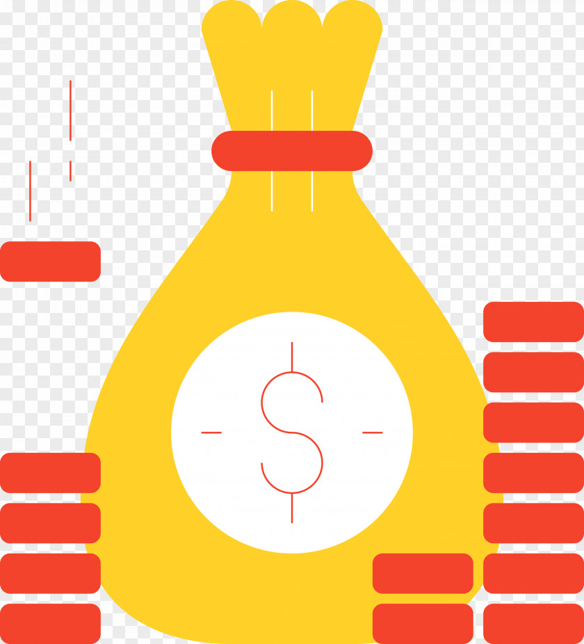 Golden Money Bag Vector Euclidean Icon PNG