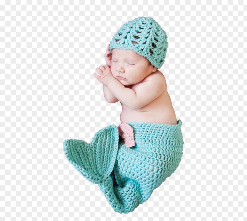 Mermaid Knitting Crochet Costume Child PNG