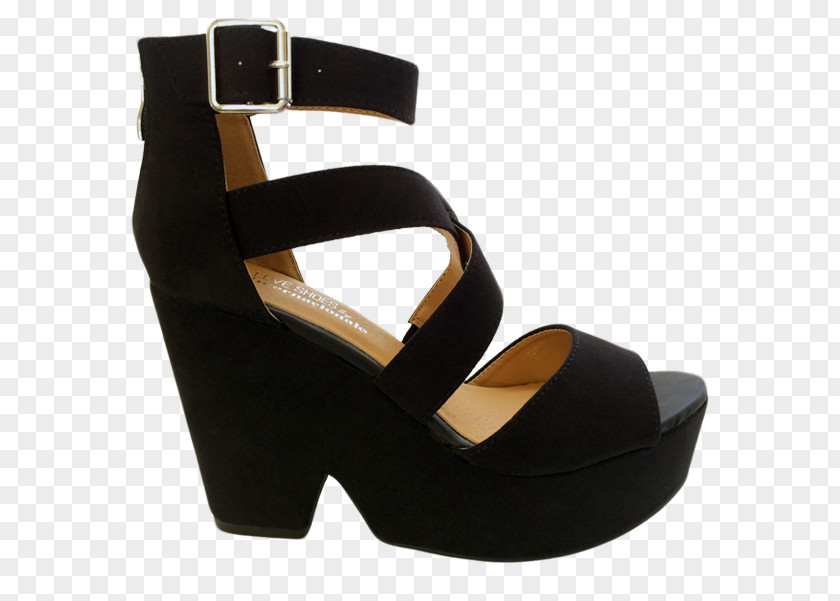 Platform Shoes Peep-toe Shoe Sandal Wedge Suede PNG