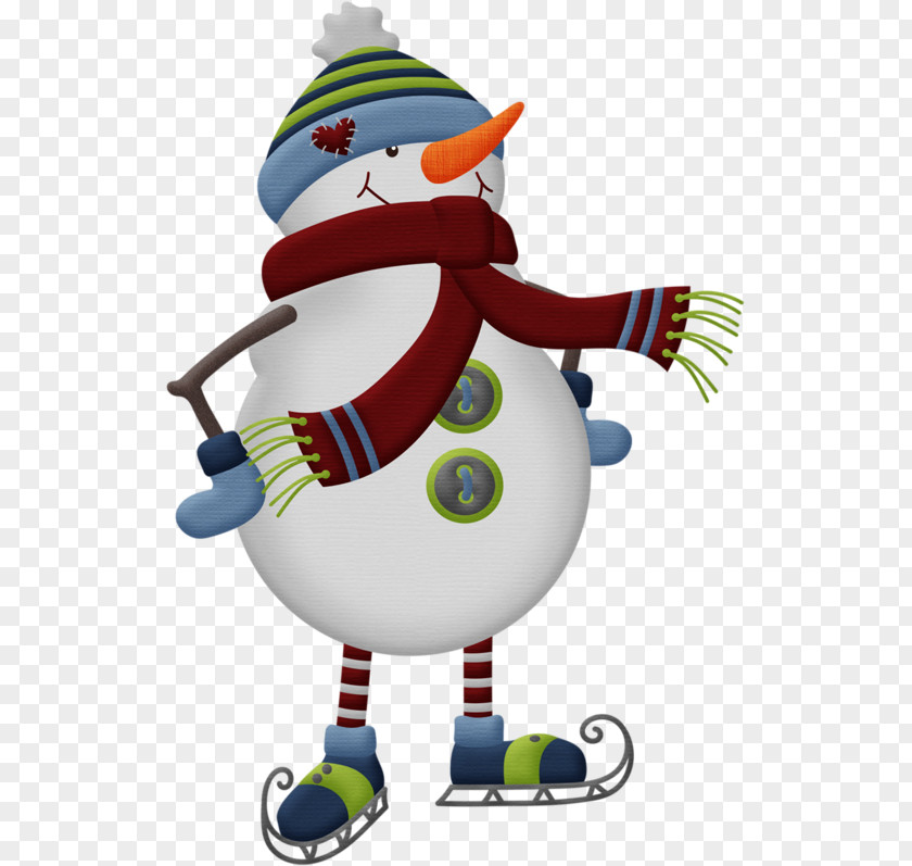 Snowman Wearing Scarf Christmas Winter Clip Art PNG