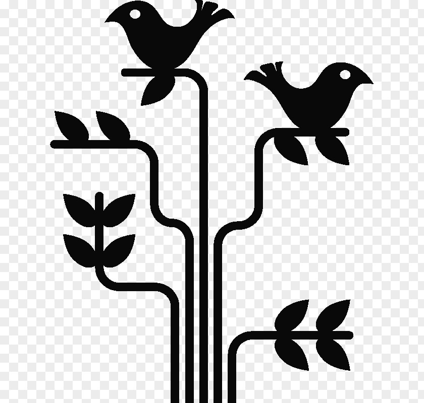 Tree Birds Sticker Wall Decal Vinyl Group PNG