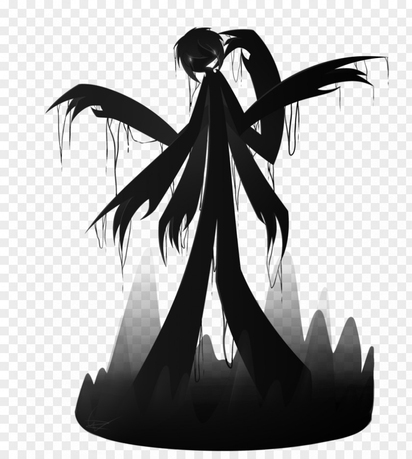 Black Legendary Creature White Silhouette Anime PNG creature Anime, clipart PNG