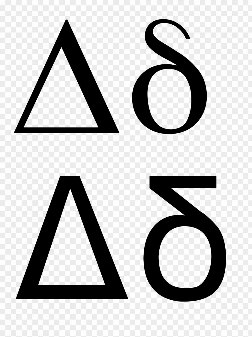 Symbol Delta Greek Alphabet Letter Sign PNG