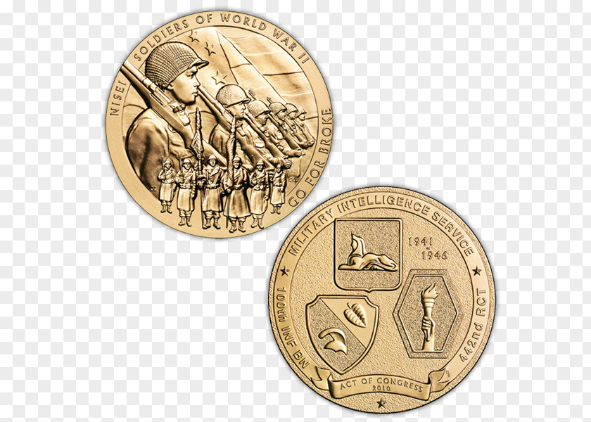 United States Congressional Gold Medal Japanese American Service In World War II PNG