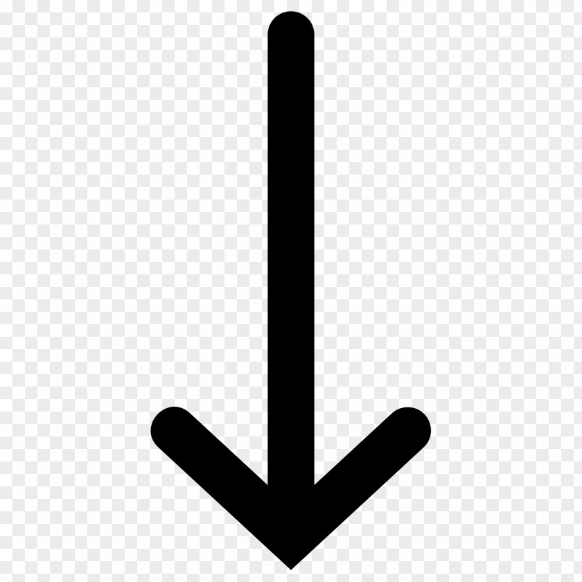 Down Arrow Symbol Font PNG