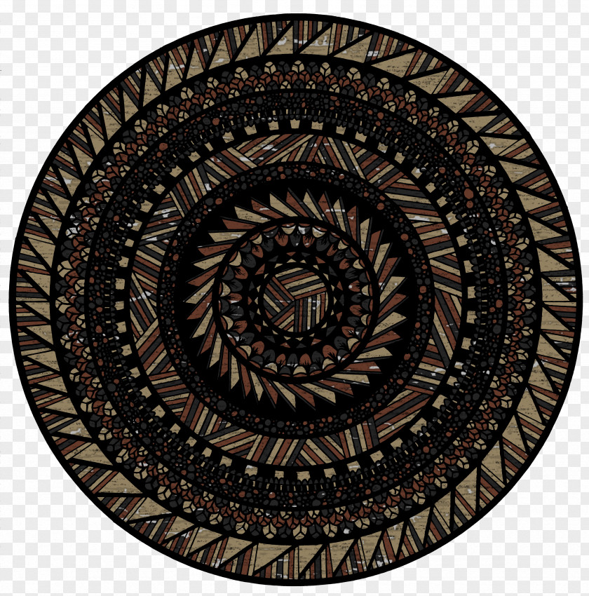 Metal Rug Brown Plate Circle Tableware PNG