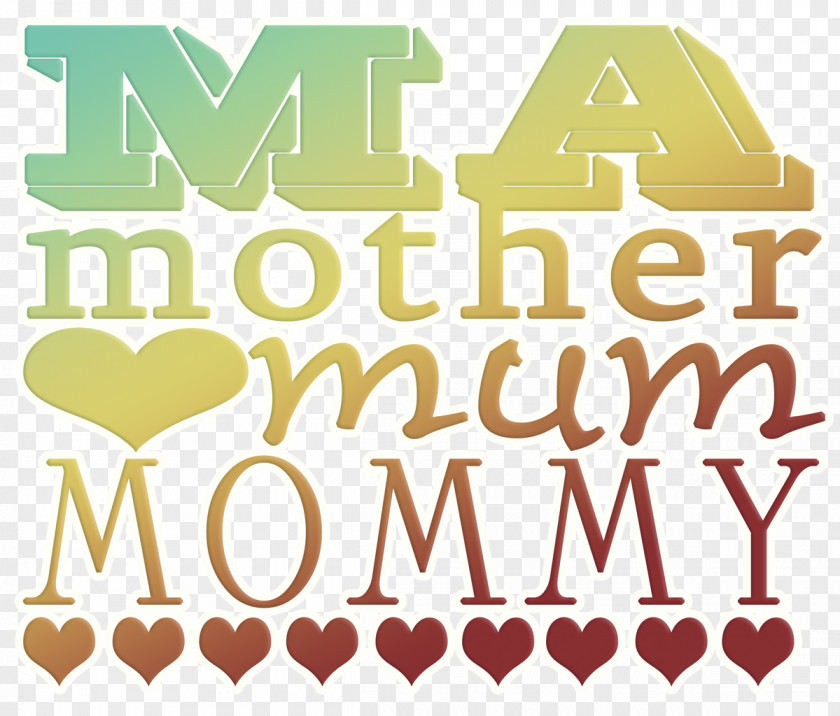 Mother's Day Word Clip Art PNG