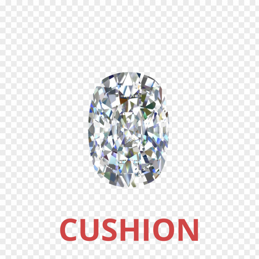 White Cushion Ring Diamond Cut Princess PNG