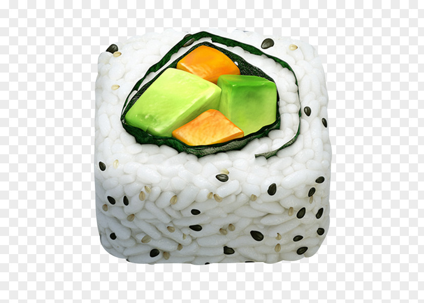 Delicious Sushi Material California Roll Icon Design Creativedash Studio PNG