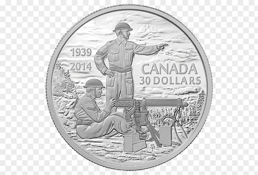 Second World War Silver Coin Dollar Junk PNG