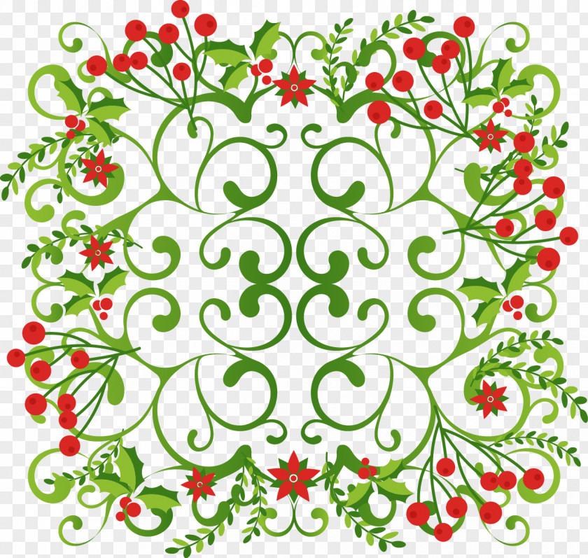 Vector Floral Decorative Shading PNG