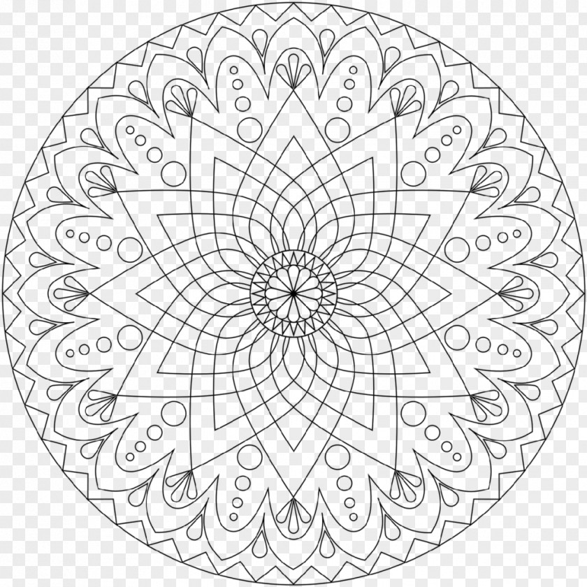 Child Coloring Book Mandala Art Therapy Adult PNG