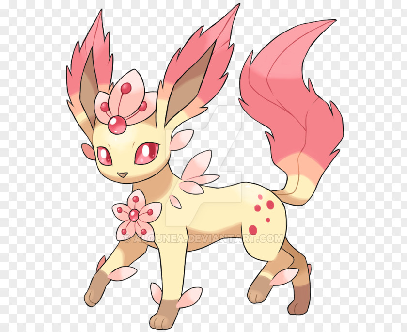 Cherry Blossom Leafeon Eevee Pokémon PNG