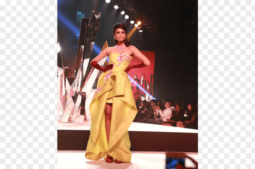 Dreamy Colors Haute Couture Fashion Show Runway Model PNG