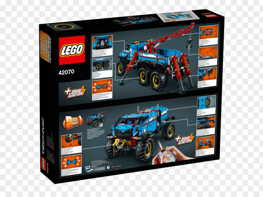 Toy LEGO 42070 Technic 6x6 All Terrain Tow Truck Lego PNG