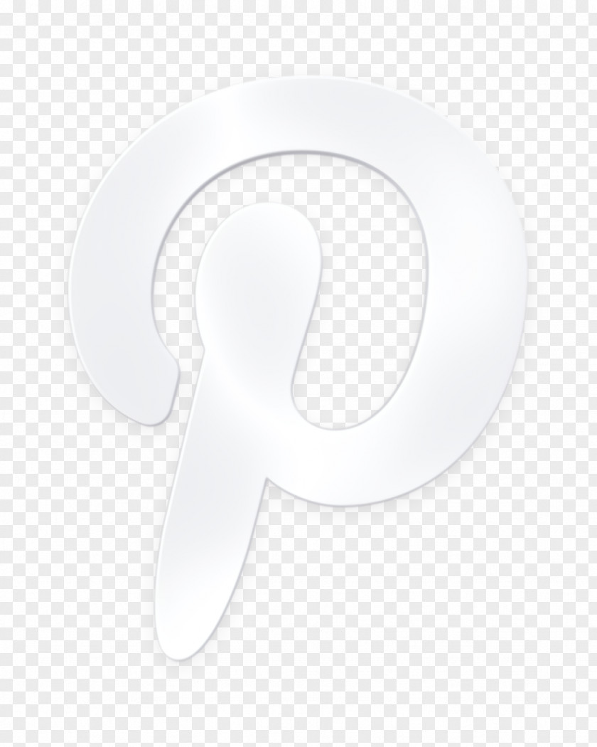 Blackandwhite Number Pinterest Icon Social Media Elements PNG