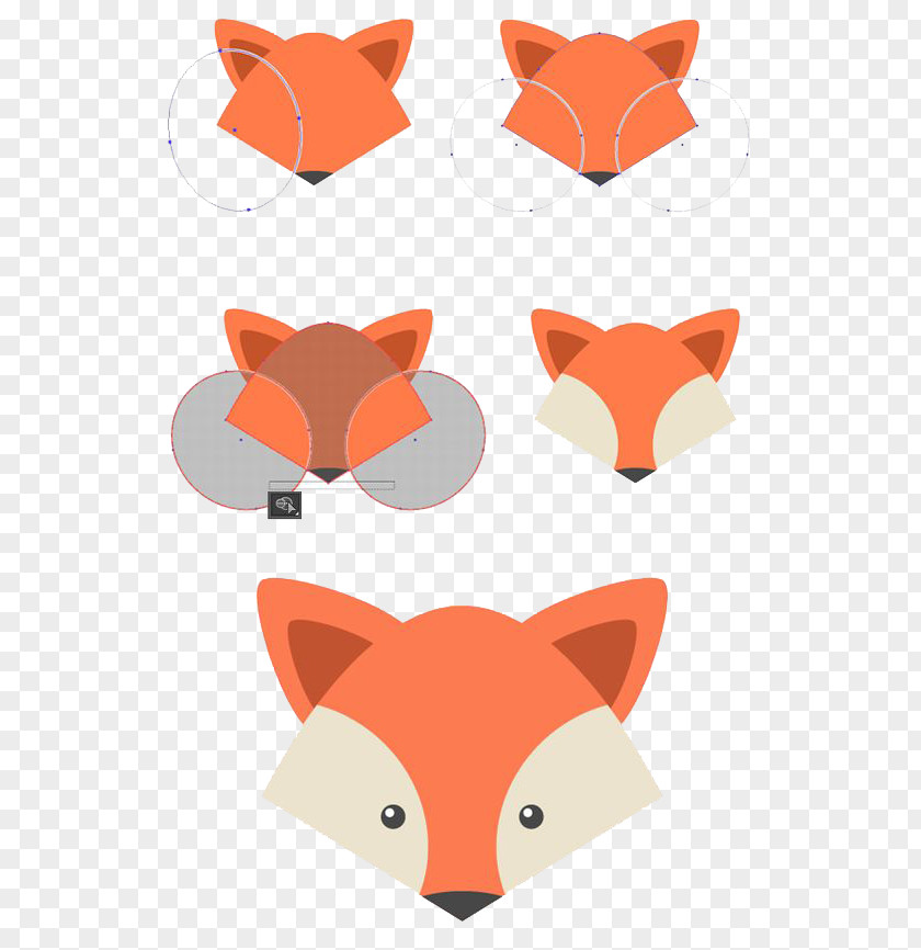 Draw A Small Fox Step Adobe Illustrator Drawing Tutorial Shape PNG