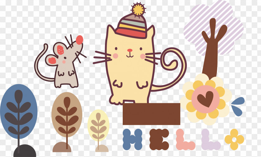 Kitten Mouse Cat Clip Art PNG