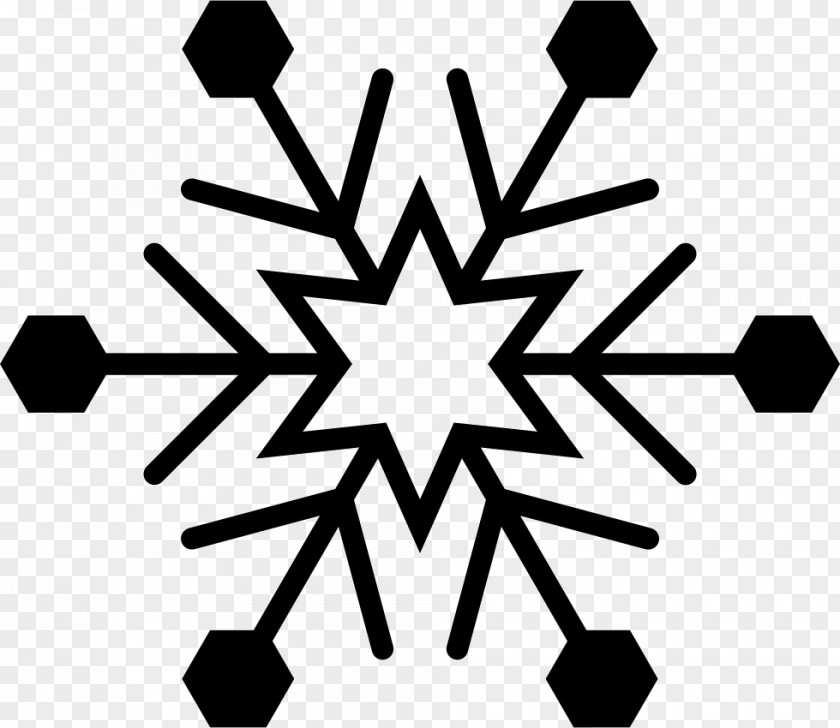 Snowflake Shape Line Clip Art PNG