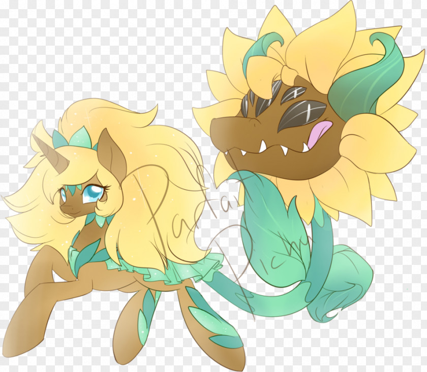 Sunflower Plant Horse Carnivora Tail Legendary Creature PNG