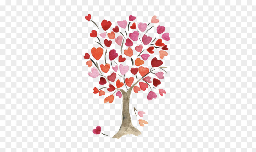 Tree Paper Twig Heart PNG