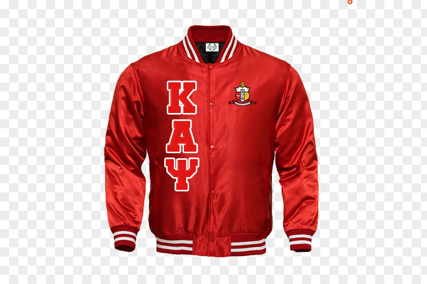 Alpha Kappa Psi Satin Flight Jacket Letterman PNG