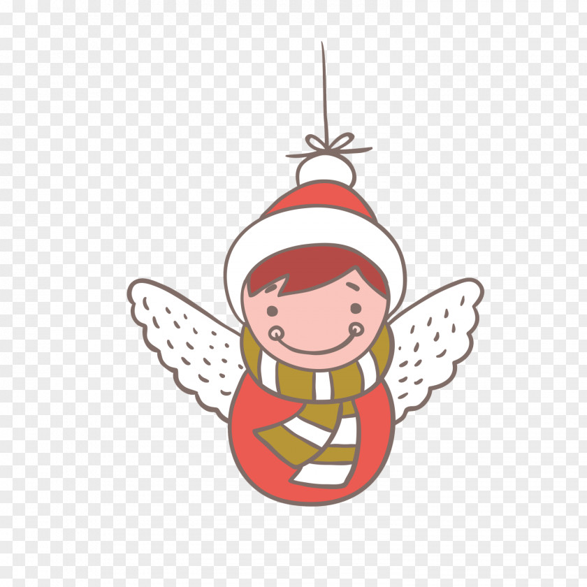 Cartoon Child Santa Claus Christmas Ornament Illustration PNG