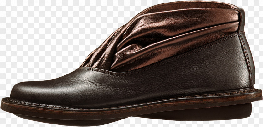 Court Slip-on Shoe Leather Boot Brown PNG