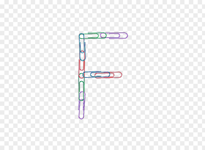 Paperclip Letter F Material Pattern PNG