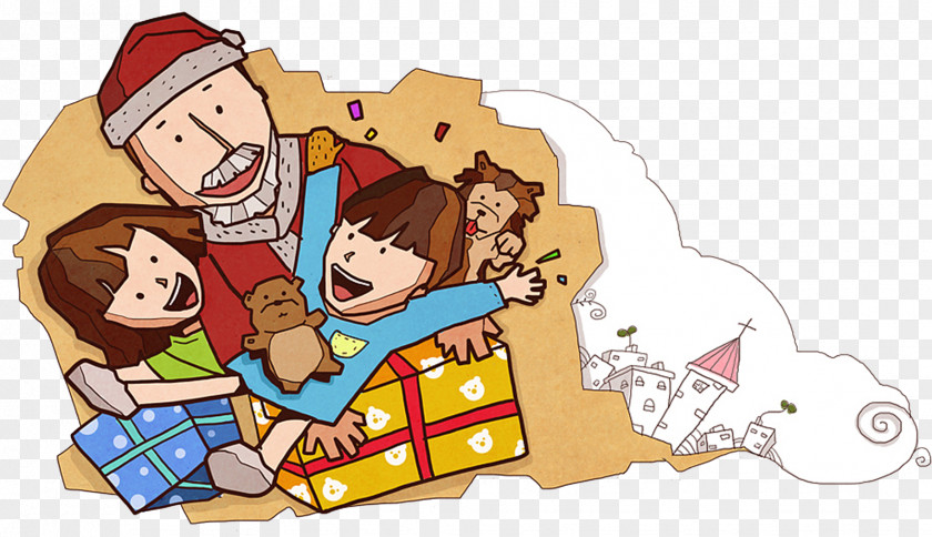 Santa Claus Presents Christmas Gift Clip Art PNG