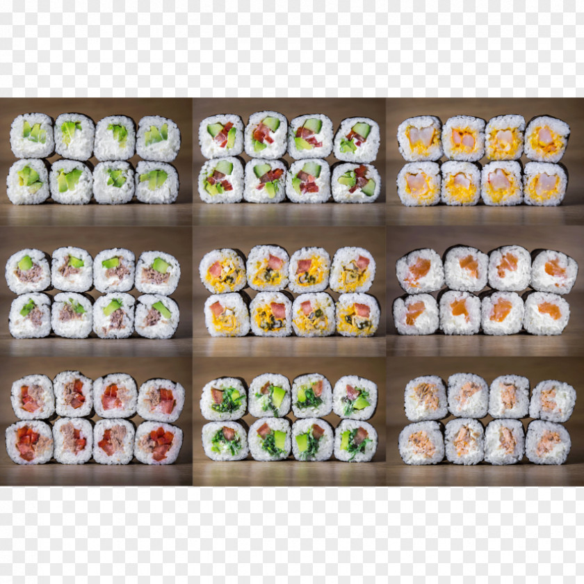 Sushi Set Asian Cuisine Petit Four Material Food PNG