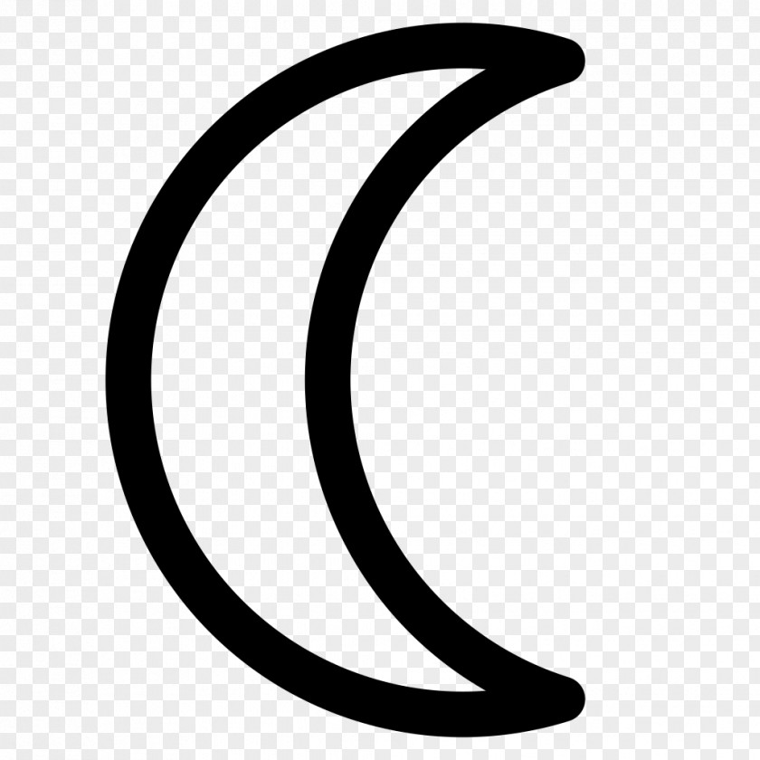 Crescent Planet Symbols Lunar Phase Moon PNG